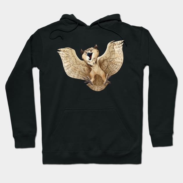 Eurasian eagle-owl Hoodie by PaulaBS